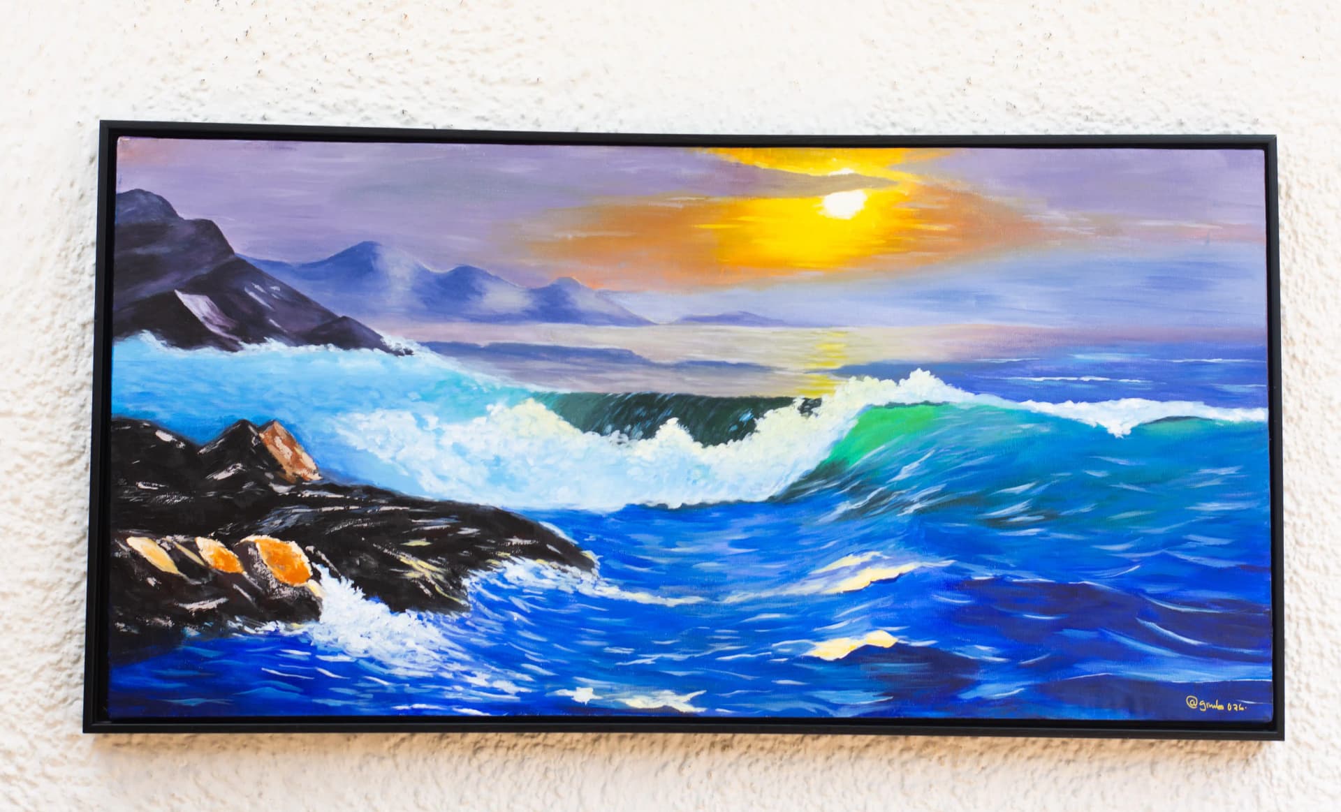 Whispers of the Tide 026 by Joseph Gimbo - Acrylic on Canvas artwork in 60×80 cm format, featuring between the crashing waves and the distant calm of the horizon, there lies a quiet conversation, chaos shaping beauty, and motion revealing stillness. the sea reminds us that even in our most turbulent moments, there is a rhythm guiding us back to peace